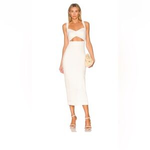Shona Joy Simone Midi Dress Ivory